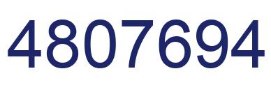 Number 4807694 blue image