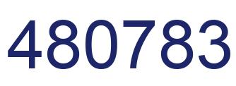 Number 480783 blue image