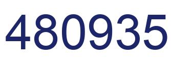 Number 480935 blue image
