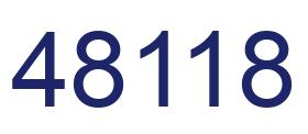 Number 48118 blue image