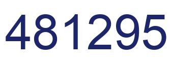 Number 481295 blue image