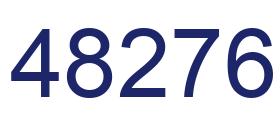 Number 48276 blue image