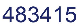 Number 483415 blue image