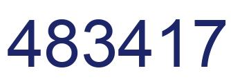 Number 483417 blue image