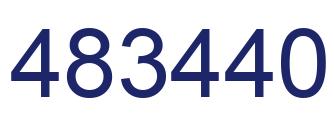Number 483440 blue image