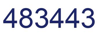 Number 483443 blue image