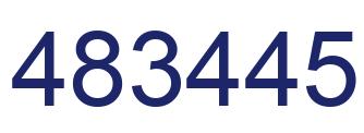Number 483445 blue image