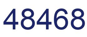 Number 48468 blue image
