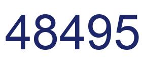 Number 48495 blue image