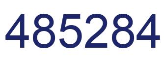 Number 485284 blue image