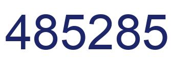 Number 485285 blue image