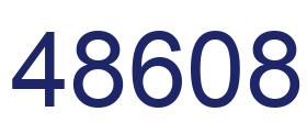 Number 48608 blue image