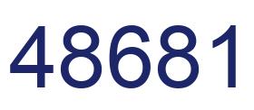 Number 48681 blue image