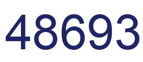Number 48693 blue image
