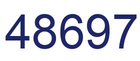 Number 48697 blue image