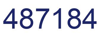 Número 487184 imagen azul