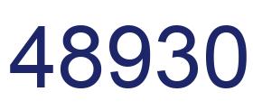 Number 48930 blue image