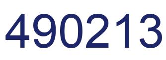 Number 490213 blue image