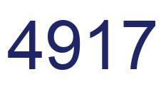 Number 4917 blue image