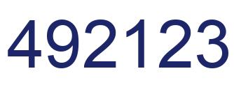 Número 492123 imagen azul