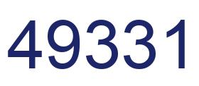 Number 49331 blue image