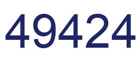 Número 49424 imagen azul