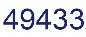 Número 49433 imagen azul