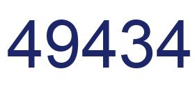 Número 49434 imagen azul