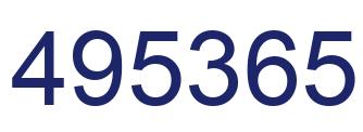 Number 495365 blue image