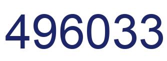 Number 496033 blue image