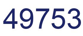 Número 49753 imagen azul