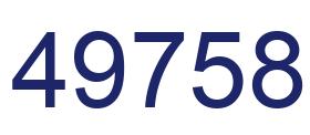 Número 49758 imagen azul