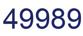 Número 49989 imagen azul