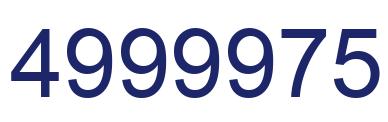 Number 4999975 blue image