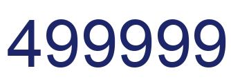 Número 499999 imagen azul