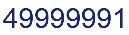 Number 49999991 blue image
