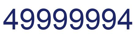 Number 49999994 blue image
