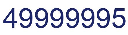 Number 49999995 blue image