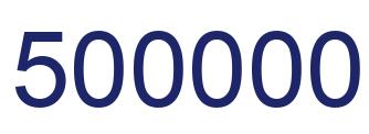 Número 500000 imagen azul