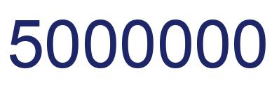 Number 5000000 blue image