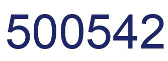 Number 500542 blue image