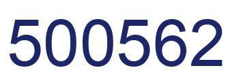 Number 500562 blue image