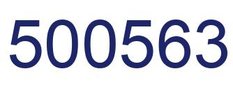 Number 500563 blue image