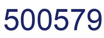 Number 500579 blue image