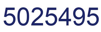 Number 5025495 blue image