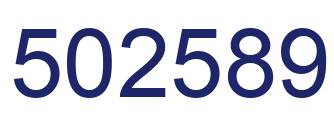 Number 502589 blue image