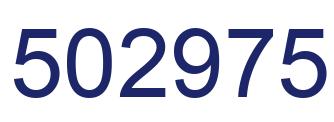 Number 502975 blue image