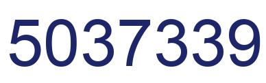 Number 5037339 blue image