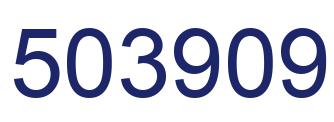 Number 503909 blue image