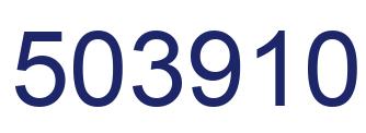 Number 503910 blue image